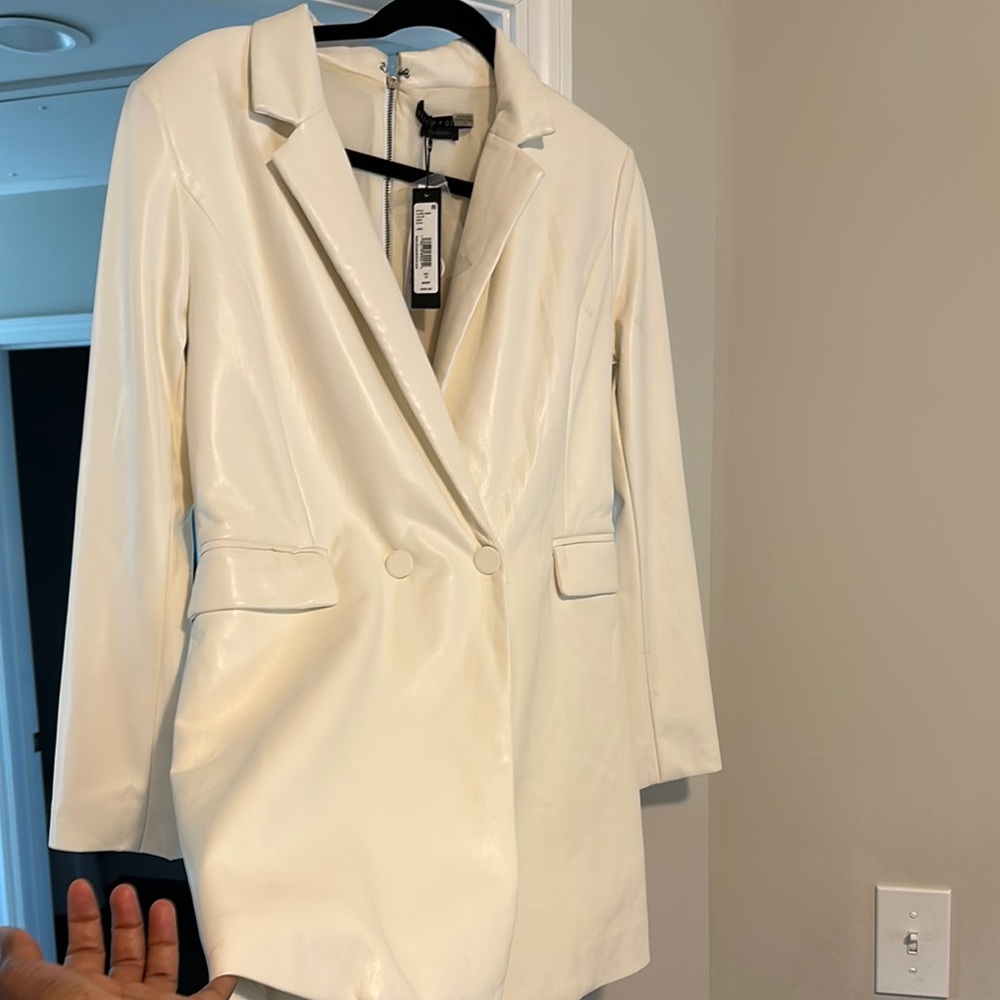 Women's Cream Blazer Coat